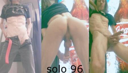 Heteroflexible K solo V96: thin fit muscular hung older twunk hotel vending area masturbation