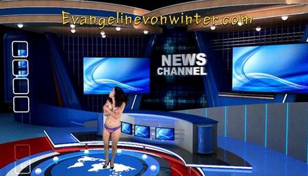 Embarrassed News reporter Made to strip on Live Camera