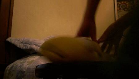 Homey gets crushed under butterfly panties