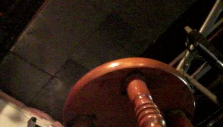 Black shorts cherry panty smother stool