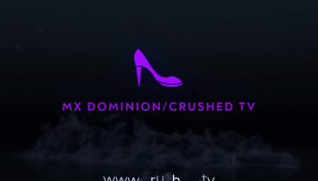 Bitch slave cleaning living room