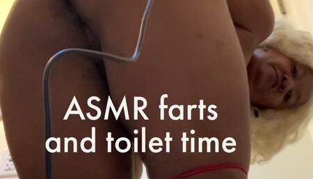 ASMR farts and toilet time ( not showing )