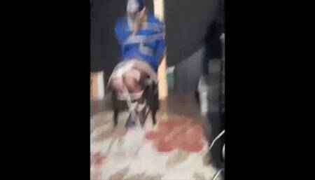 Barbaras tight blue dress part 2a