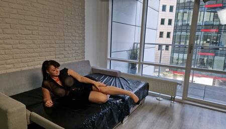 Lesbian mature strap-on fuck