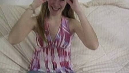 part 1, Adorable teen gives a handjob