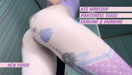 Pantyhose ass worship