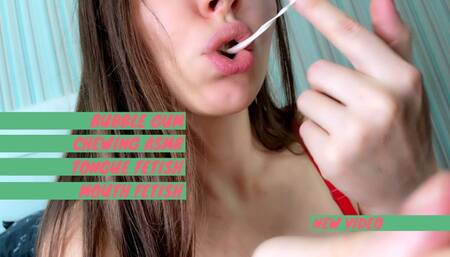 Bubble gum chewing ASMR