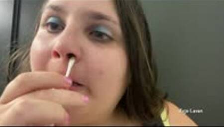 First time using sneeze powder in over 2 months!  Massive sneezes, eating my snot, and big boobs ! wmv