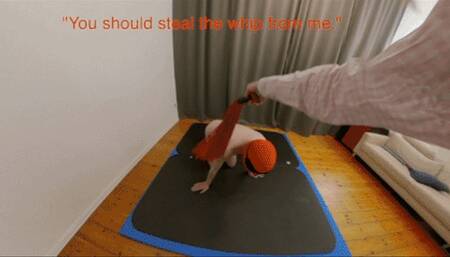 blindfolded, fighting, whipping, boot worship - 1033 Nasty Nastyas first time playfighting POV 720p