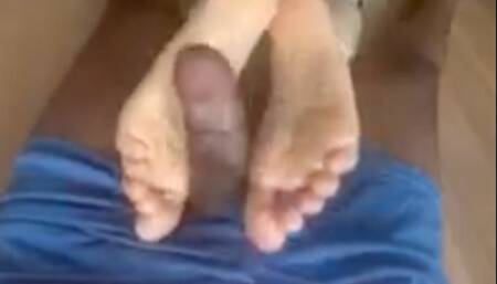 Korean Bartender & BTS Look-Alike Strokes My Dick With His Feet