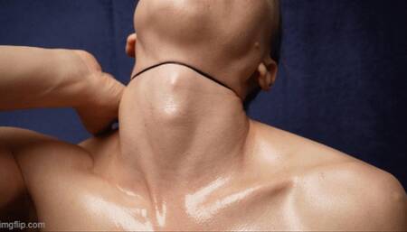 Oiled throat and corded swallowing