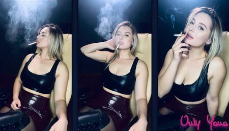 Your Goddess Smokes - Latex Top & Mini Skirt
