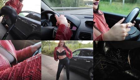 Fast Driving, Leather, High Heels 4K