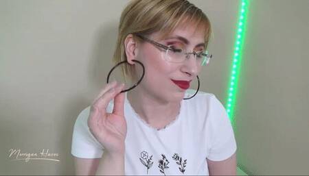 Showing Off My Black Hoop Earrings