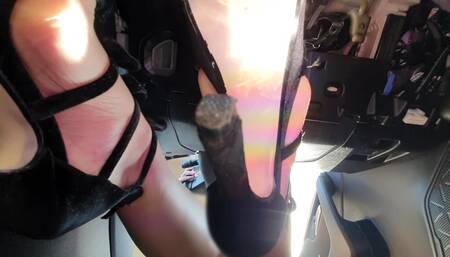 Giantess Trampling YOU While Driving in  Bow Tie Heels WMV