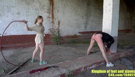 Meet an old bitch - it's spanking and trampling (FULL HD MP4)