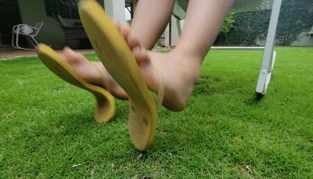 Wild Shoeplay and Flip Flops Bending by Lilian