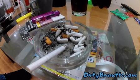 Husband asks wife for a coffee and fuck her while watching the soccer game on tv