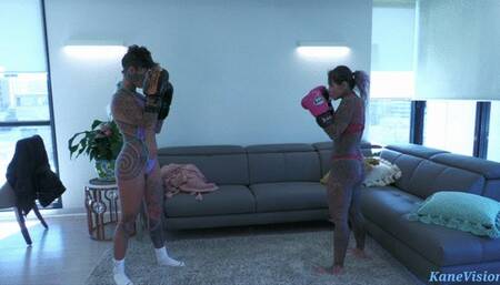 Boxing Beatdown Inked Miss Foxy and Stefani Marz vs KaneVision