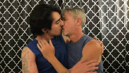 Hot Gay Kissing and Mouth Fetish 36 - Johnny Mercy - Richard Lennox - Manpuppy - MP4 720