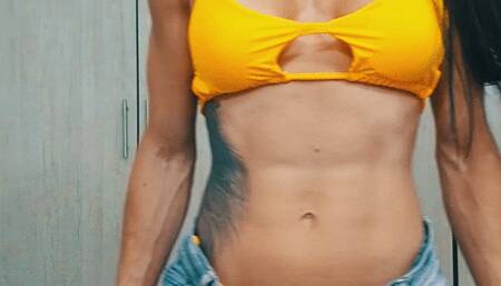 Biceps and veins on shorts