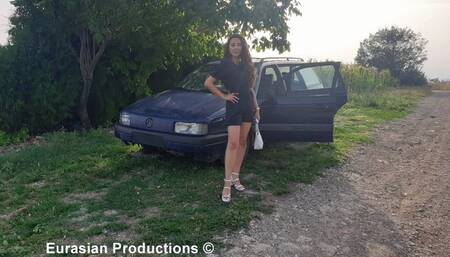 47B - Katya revving Passat