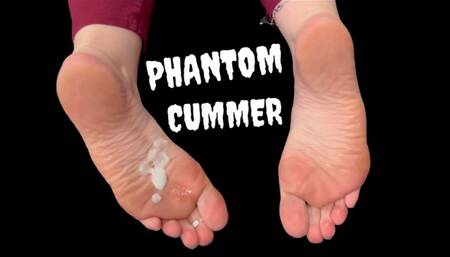 Phantom Cummer on MILF Brianna Kelly Reading Footjob Foot Job