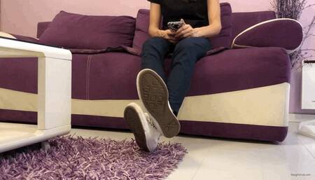 BIG FEET ON A TABLE IGNORING YOU - HD MOV