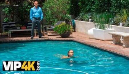 Girl is prepared for some pleasant act with boyfriends stepdad