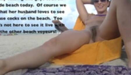 Exhibitionist Wife 472 Pt2 - Helena Price plays with her pussy while voyeur watches and jerks off!