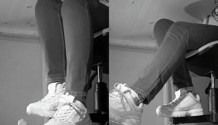 Scrunched and milked under Tanja's FILA Disruptors - Cam 4