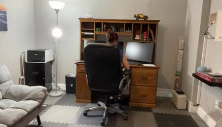 Naughty Office Slut Masturbates with Toy