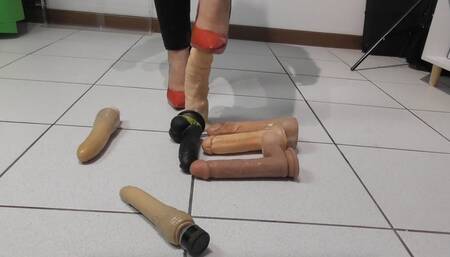 I crush my collection of fake cocks (Part 2)