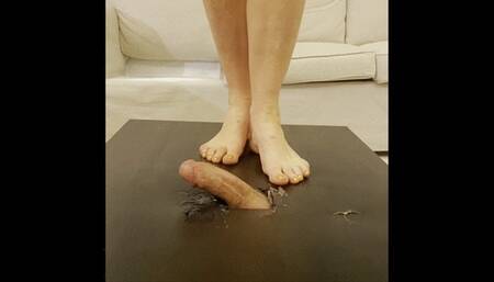 Barefoot Cock Trampling & Stomping (with Cum)