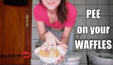 Pee On Your Waffles - Fetish Breakfast - Amateur Urination (WMV)