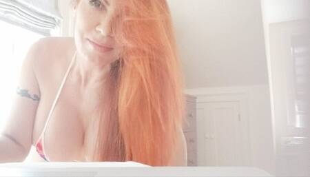 April Hunter Teeny Bikini Tease and Strip