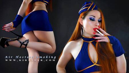4K Air Hostess Smoking