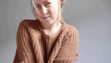 Oversize Jumper, Hairy Bush And Masturbation