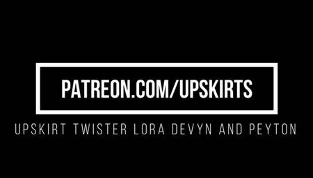 Upskirt Twister with Lora, Devyn and Peyton