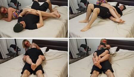 26) Bodyscissor and armchoking combo !