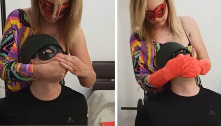 25) Hand  smothering torment !!!