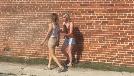 Cheerleader Pantsing & Wedgie Brawl - Kody Evans x Lora Cross