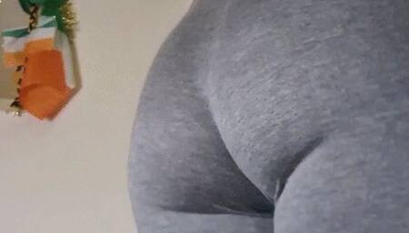 Grey Leggings Domination Farting