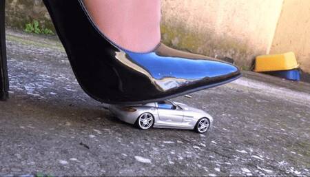 My Stilettos vs Mercedes toy car