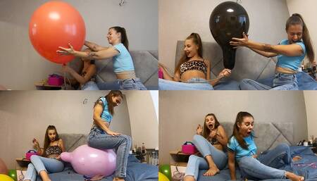 Nicki and Nastya b2p with balloon pump