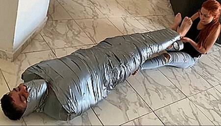 Felipe & Laika in: Chubby Jogger Boy Followed Home By A Crazy Duct-Tape Loving Latina Bitch! (Episode 1 of 2) (wmv)