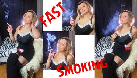 Let's smoke this cigarette quickly