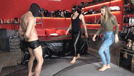 GABRIELLA & GAIA - EXTREME ball busting NON STOP