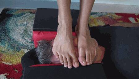 DARMA - Don't turn your face! - BRUTAL facetrampling, facestanding, foot gagging, foot domination