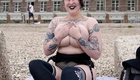 Covering my Tits in Sun Tan Lotion